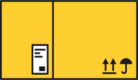 illustration of a yellow box